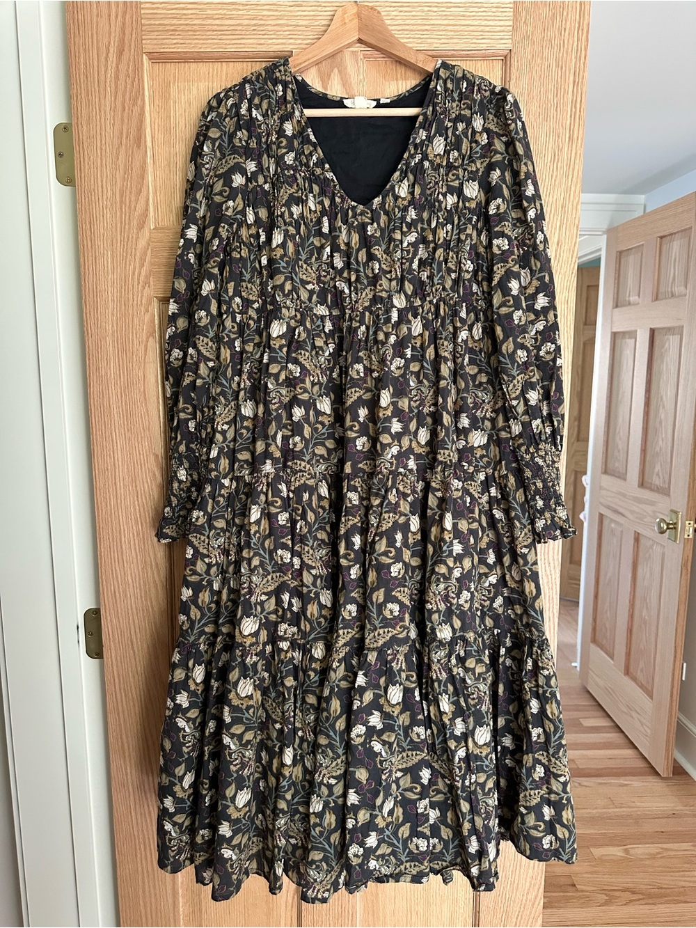 Anthropologie Let Me Be Floral Tiered Midi Dress